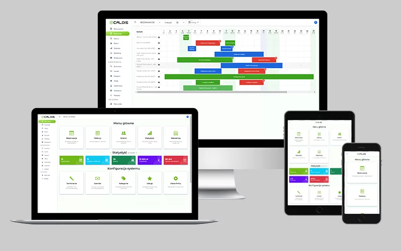 Funkcje kalendarz rezerwacji z aplikacji CALDIS